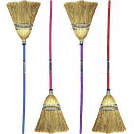 Red Gorilla Large Coloured Handle Corn Broom