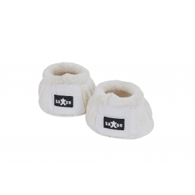 Saxon Fleece Trim Rubber Bell Boots - White/White