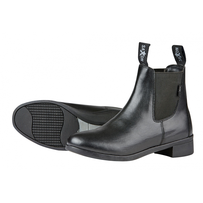 Saxon  Syntovia Adults Horse Riding Jodhpur Boots - Black
