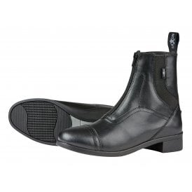 Saxon Syntovia Adults Horse Riding Zip Paddock Boots - Black