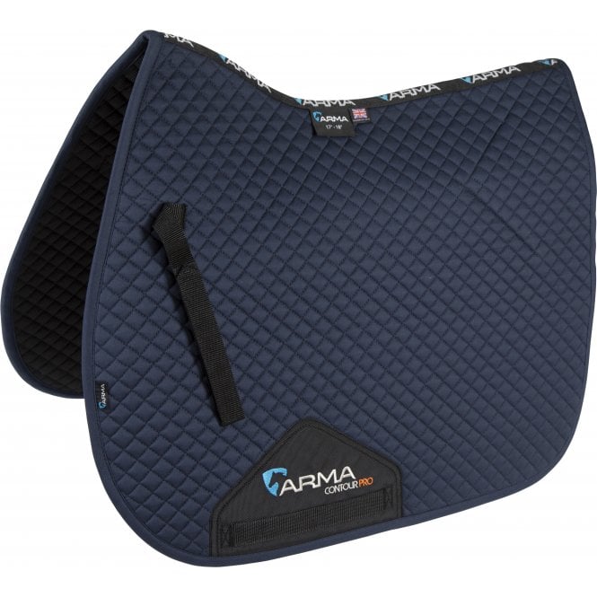Shires  ARMA Cotton Saddlecloth - Navy Blue