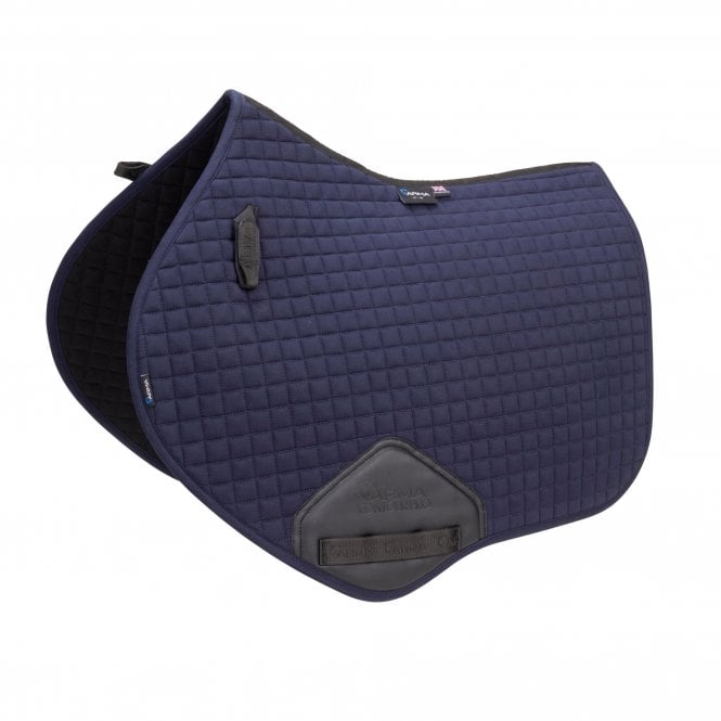 Shires  ARMA Deluxe Cotton Jump Saddlecloth - Navy Blue