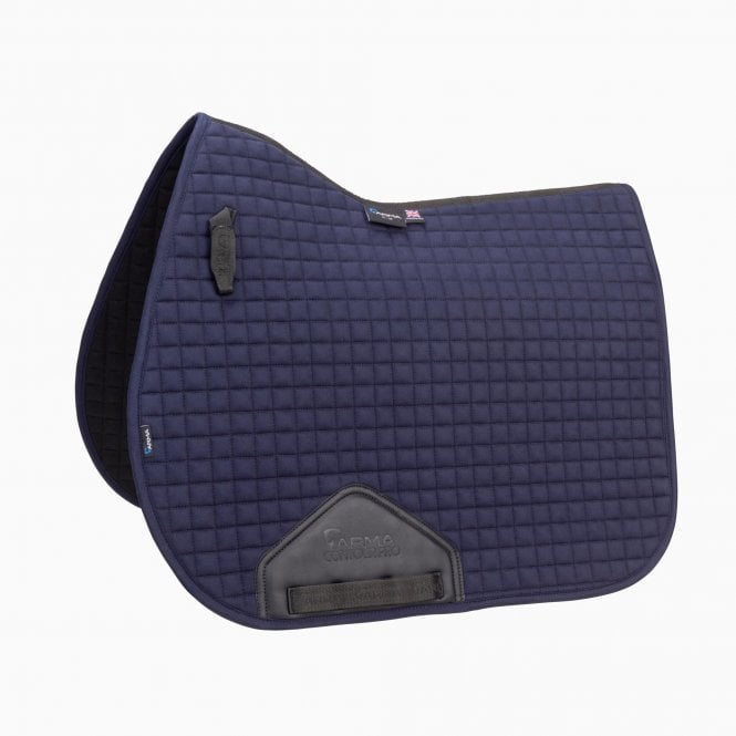 Shires  ARMA Deluxe Cotton Saddlecloth - Navy Blue