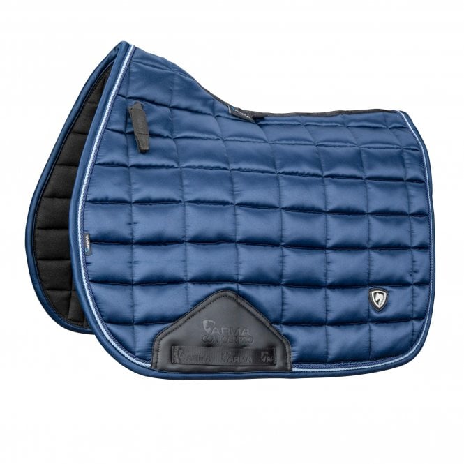 Shires  ARMA Eltar Satin GP Saddlecloth - Navy Blue