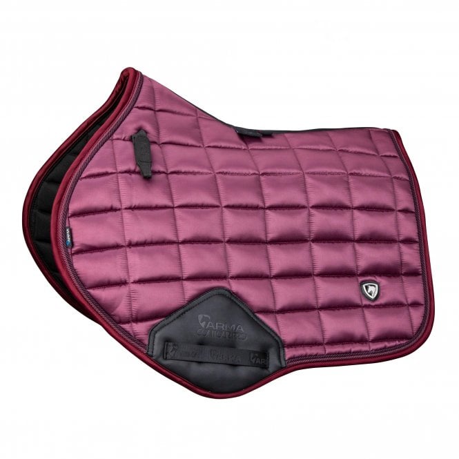 Shires  ARMA Eltar Satin Jump Saddlecloth - Black Cherry