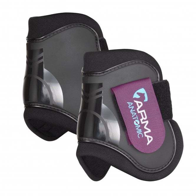 Shires  Arma Fetlock Boots - Black/Plum
