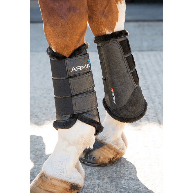 Shires  Arma Fur Lined Brushing Boots - Black