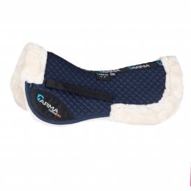 Shires ARMA Half Pad - Navy/Natural
