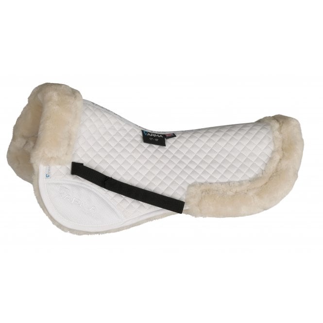 Shires  ARMA Half Pad - White/Natural