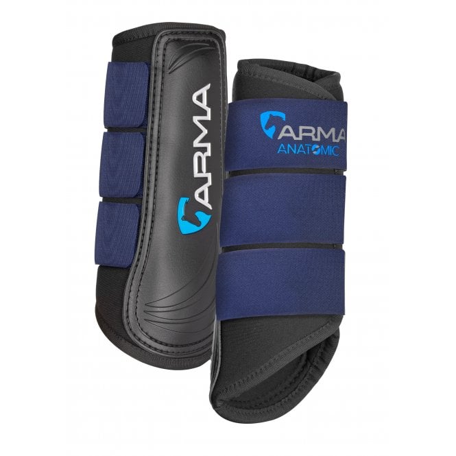 Shires  Arma Neoprene Brushing Boots - Navy Blue