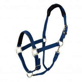 Shires ARMA Topaz Nylon Pony/Horse Headcollar - Navy Blue