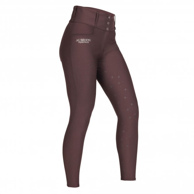 Shires  Aubrion Equestrian Womens Breeches - Espresso