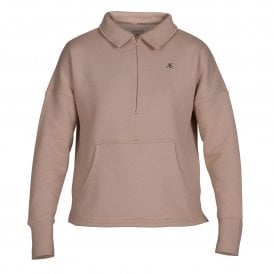 Shires Aubrion Equestrian Womens Quarter Zip Sweater - Oat
