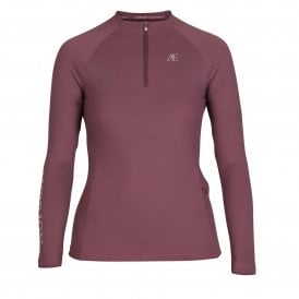 Shires Aubrion Equestrian Womens Winter Long Sleeve Base Layer - Thistle