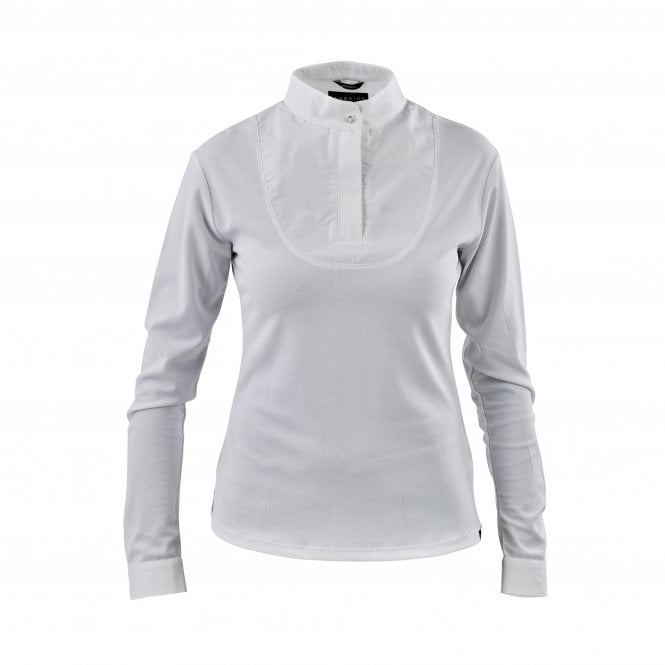 Shires  Aubrion Long Sleeve Stock Shirt - White