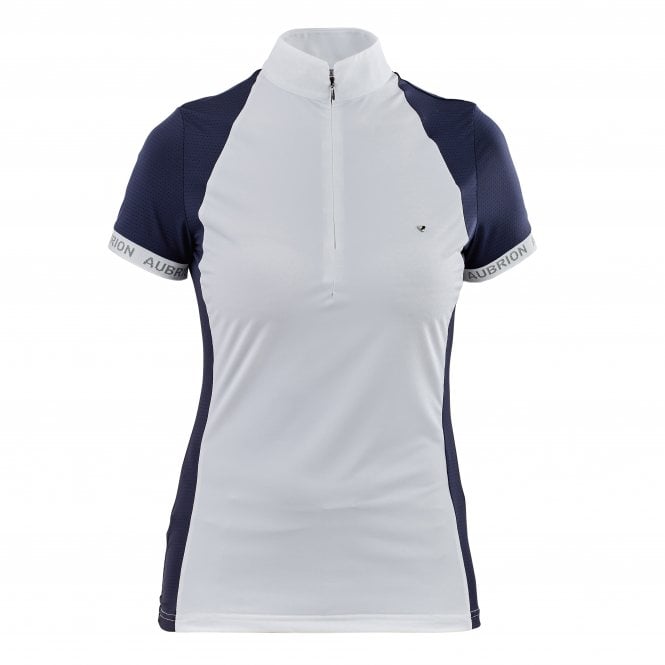Shires  Aubrion Newbel Young Rider Childrens Show Shirt - Navy Blue