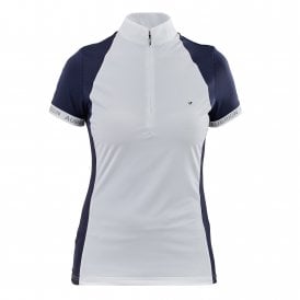 Shires Aubrion Newbel Young Rider Childrens Show Shirt - Navy Blue