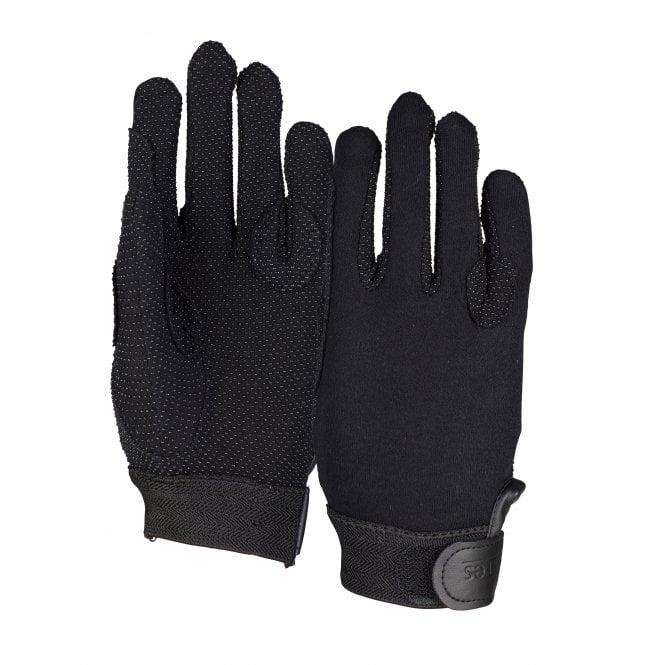 Shires  Aubrion Newbury Adults Cotton Gloves - Black