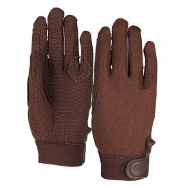 Shires Aubrion Newbury Adults Cotton Gloves - Brown