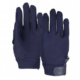 Shires Aubrion Newbury Adults Cotton Gloves - Navy Blue