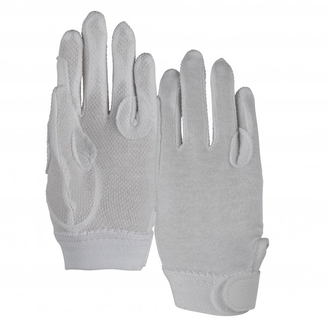 Shires  Aubrion Newbury Childs Kids Cotton Gloves - White