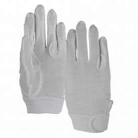 Shires Aubrion Newbury Childs Kids Cotton Gloves - White