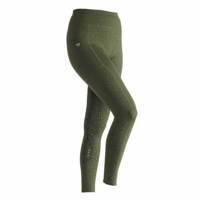 Shires  Aubrion Non-Stop Womens Riding Tights - Green