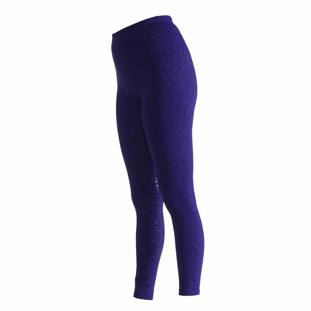 Pantaloni Da Equitazione Donna Shires Aubrion Non-Stop - Colore Viola