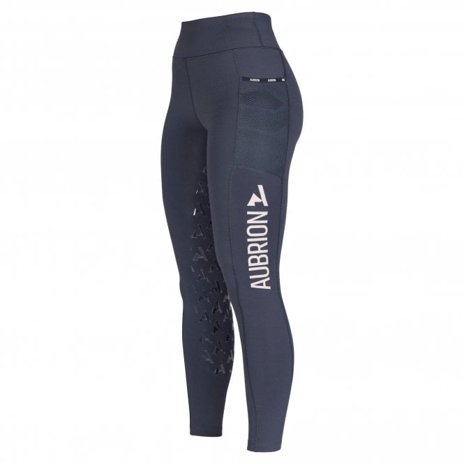Shires  Aubrion Non-Stop Womens Riding Tights - Shadow