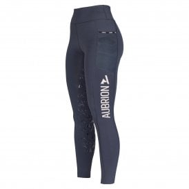 Shires Aubrion Non-Stop Womens Riding Tights - Shadow