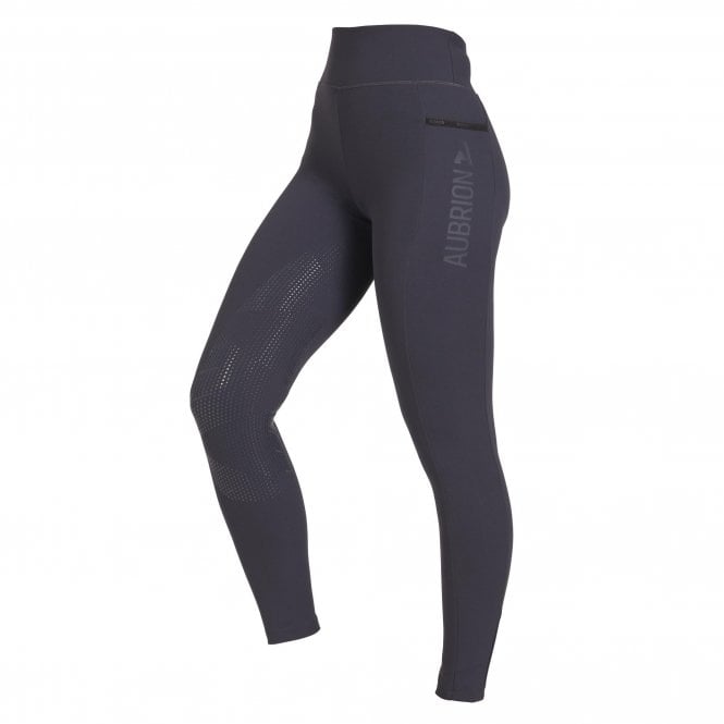 Shires  Aubrion React Womens Winter Riding Tights - Charcoal