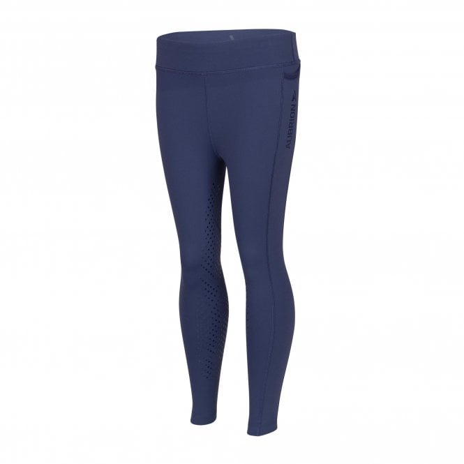 Shires  Aubrion React Young Rider Childrens Non-Stop Riding Tights - Midnight