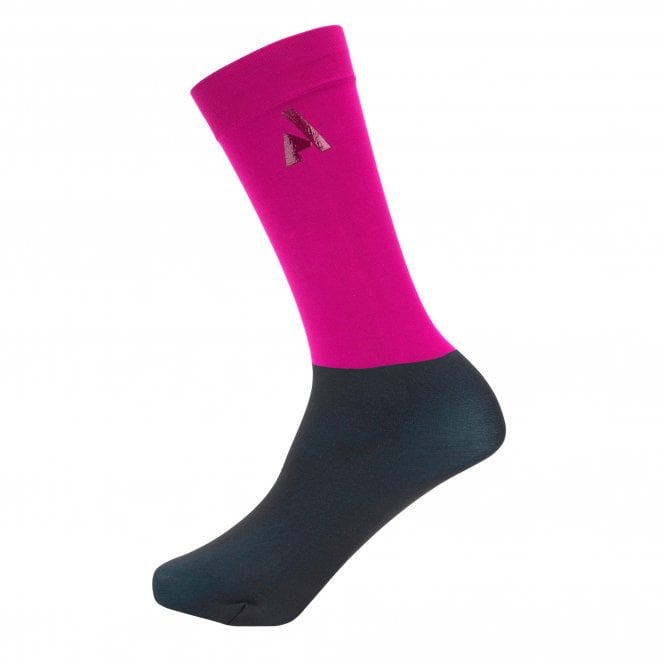Shires  Aubrion React Young Rider Childrens Performance Socks - Fuchsia