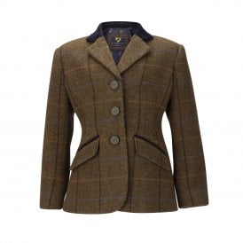 Shires Aubrion Saratoga Childs Riding Jacket - Oak Brown Check