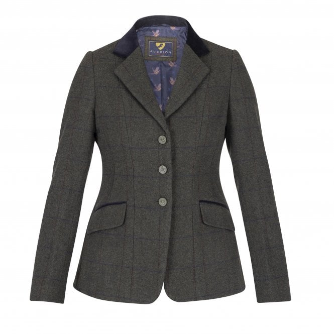 Shires  Aubrion Saratoga Womens Riding Jacket - Elm Green Check