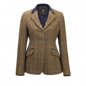 Shires Aubrion Saratoga Womens Riding Jacket - Oak Brown Check