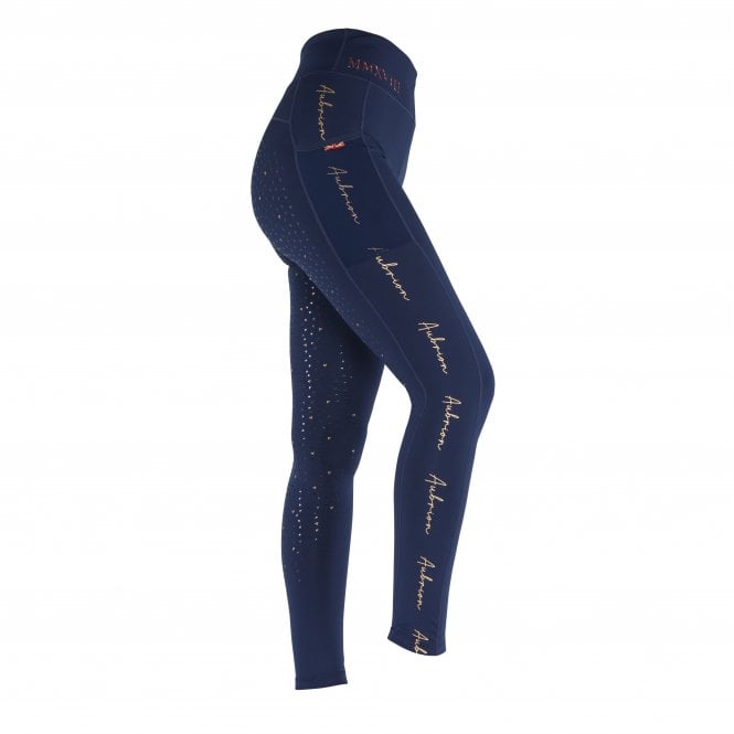Shires  Aubrion Team Maids Riding Tights - Navy Blue