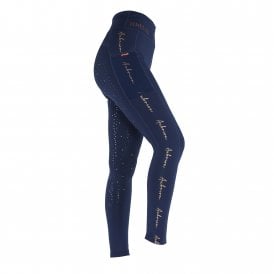 Shires Aubrion Team Maids Riding Tights - Navy Blue