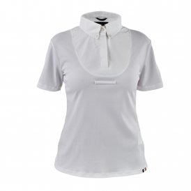 Shires Aubrion Young Riders Short Sleeve Tie Shirt - White
