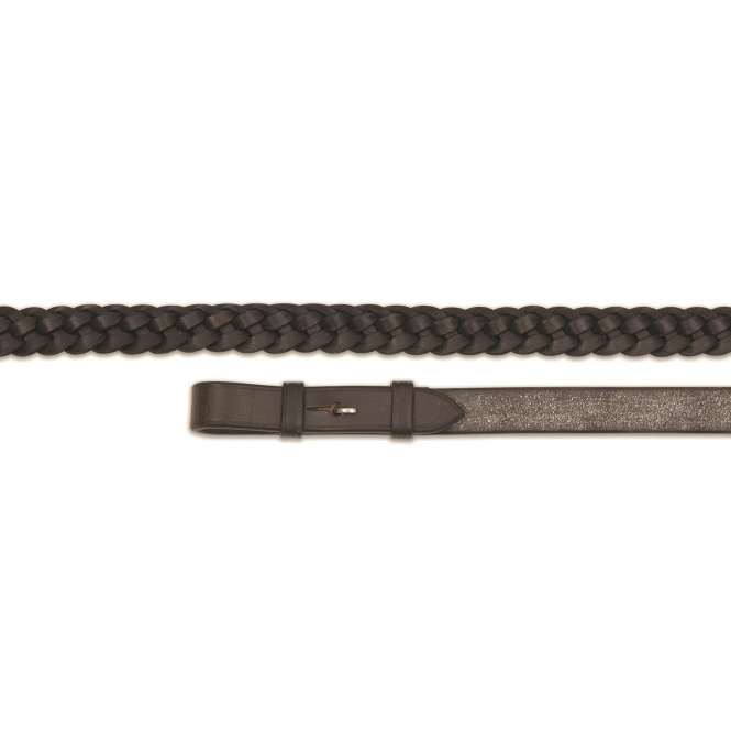 Shires  Aviemore Leather Plaited Leather Reins - Havana 54
