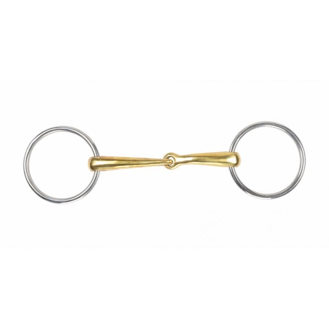 Shires  Brass Alloy Curved Loose Ring Snaffle