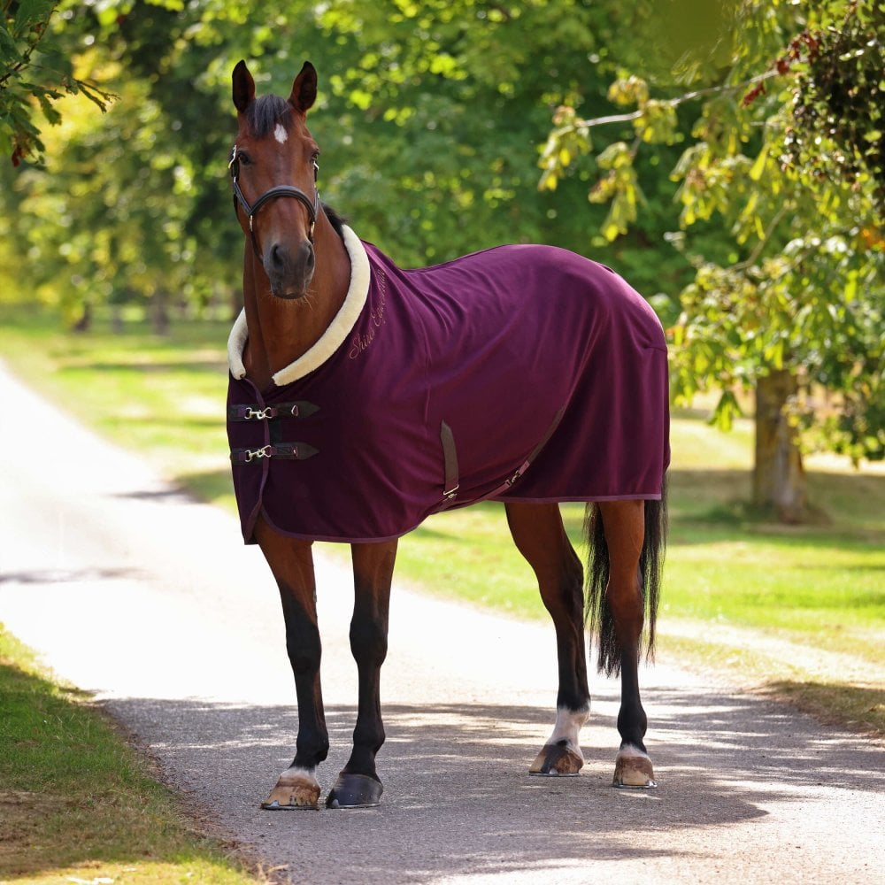 Shires Deluxe Fleece Rug - Black Cherry - For The Horse from Oakfield ...
