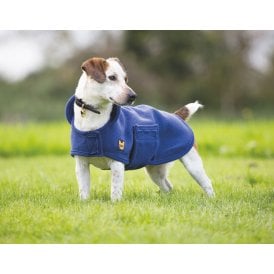 Shires Digby & Fox Dog Towel Coat - Navy Blue