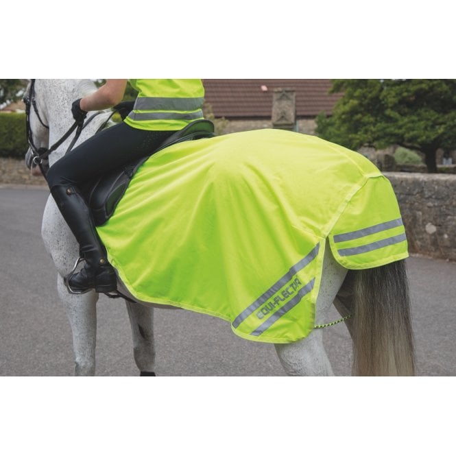 Shires  Equi-Flector Mesh Exercise Sheet - Yellow