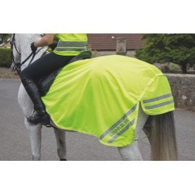 Shires Equi-Flector Mesh Exercise Sheet - Yellow