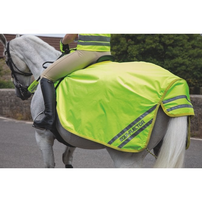 Shires  EQUI-FLECTOR Waterproof Exercise Sheet - Bright Yellow