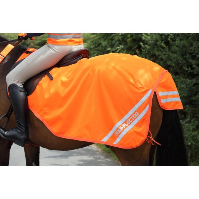Shires  EQUI-FLECTOR Waterproof Exercise Sheet - Orange