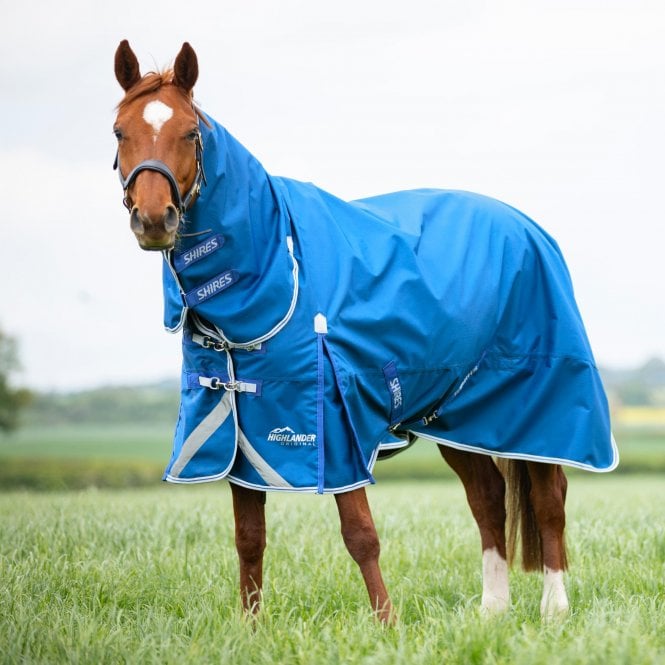 Shires  Highlander Original 200g Mediumweight Combo Turnout Rug - Blue
