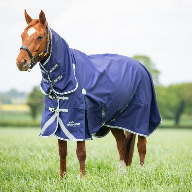Shires  Highlander Original Lite Turnout Combo Rug - Navy Blue