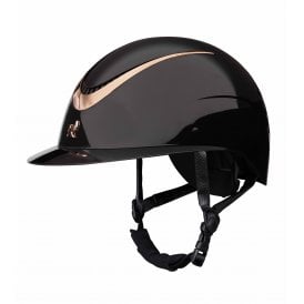 Shires Karben Alina Wide Peak Riding Hat - Black/Rose Gold